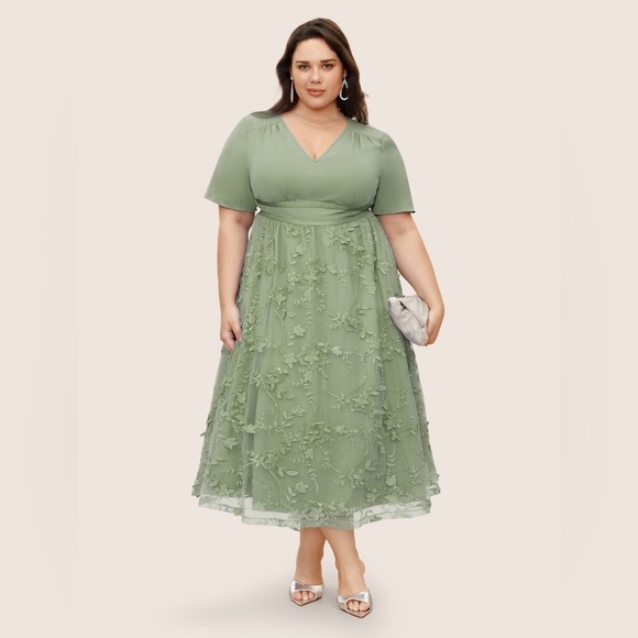 🎉Host Pick🎉 Bloomchic - Floral Mesh Dress - Picture 1 of 9